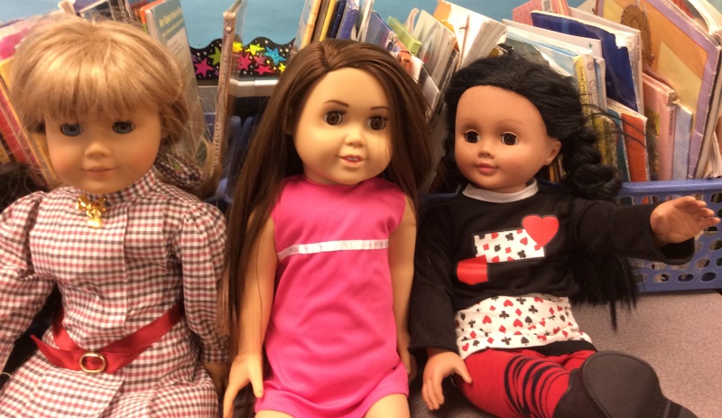 Three dolls as found in the store